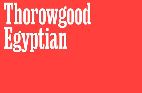 Пример шрифта Thorowgood Egyptian